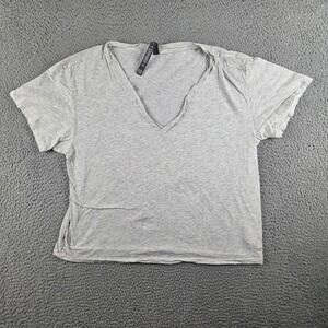 VUORI Sutton V-neck Tee Shirt Womens XL Gray Short Sleeve‎ Relaxed